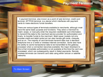Additional information about the payment terminal